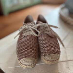 INC International Concepts Brown Lace-Up Espadrilles